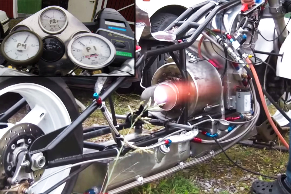 飛行可能 迫力満点 自作ガスタービンエンジンのバイクが凄い